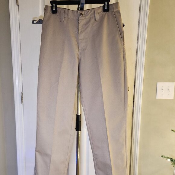 Dickies Industrial Khaki Flat Front 30x30 Work Pants With Cell Pocket LP7000 - Picture 1 of 8